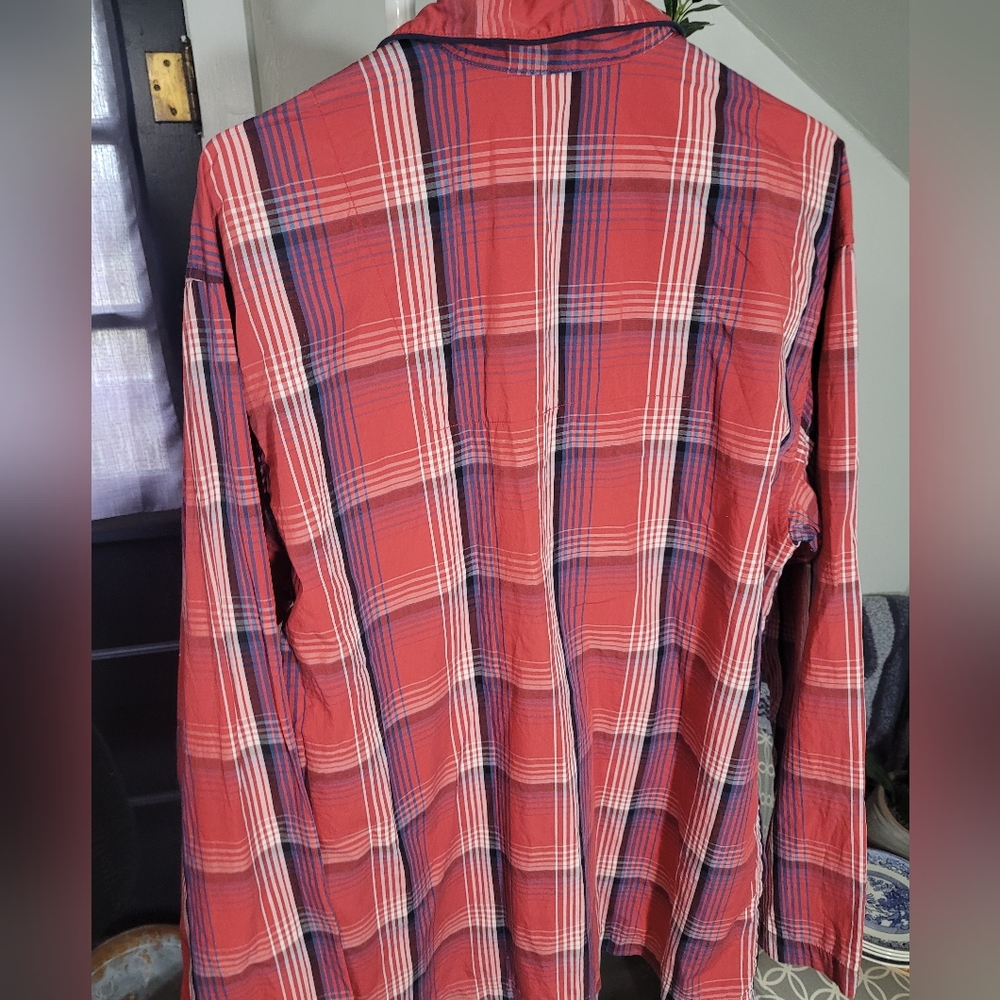 Polo Ralph Lauren MENS SIZE M Woven Pajama Shirt Red Plaid Tartan L156 Sleep - Picture 4 of 5